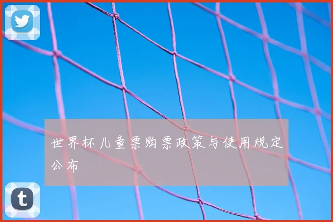 世界杯儿童票购票政策与使用规定公布